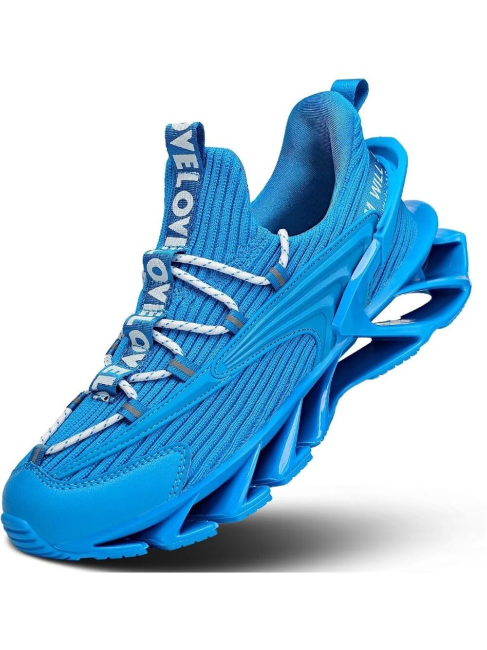 Men's Blue Walking Shoes Casual Fashion Lace Up Blade Tennis Running Sneakers